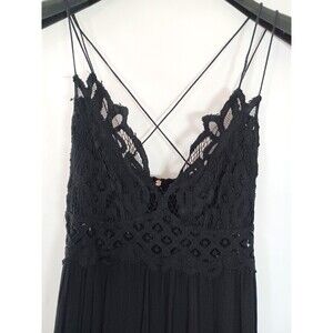 Free People Vntg Y2k Maxi Dress Large Lace Babydoll Whimsigoth Boho Festival